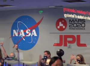 Comemoração pelo sucesso do lançamento do Perseverance